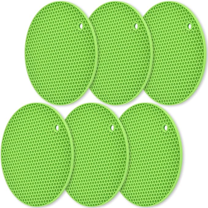 homEdge Silicone Trivets Mat, 6 Packs Multipurpose Non Slip Heat Resistant Pot by homEdge