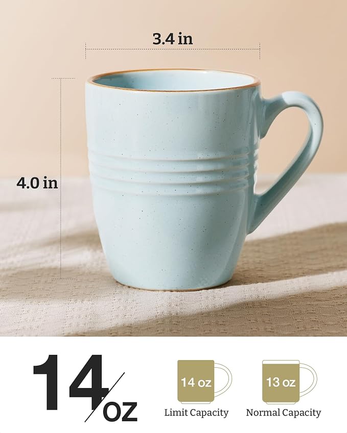 famiware Jupiter Coffee Mugs Set of 4, 14 OZ Coffee Mug, Microwave and - Image 4