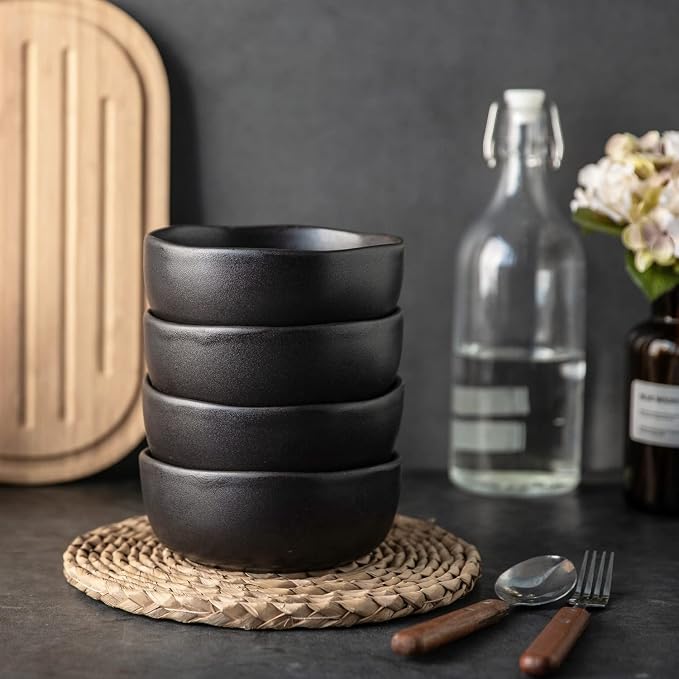 AmorArc Stoneware Cereal Bowls for Kitchen, 28oz Large Ceramic Soup Bowls Set - Image 7