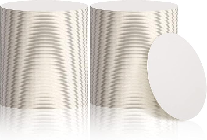 TaoBary 200 Pcs Round Cardboard Paper Coasters Bulk 1mm, 4 Inch Disposable by TaoBary