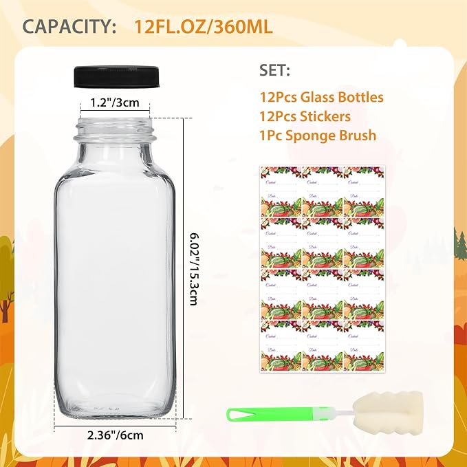 AuroTrends 12oz Glass Bottles - Image 4