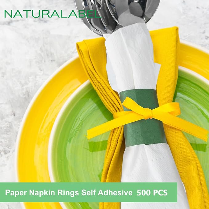 Self-Adhesive Napkin Bands, elegant table setting, - Image 5