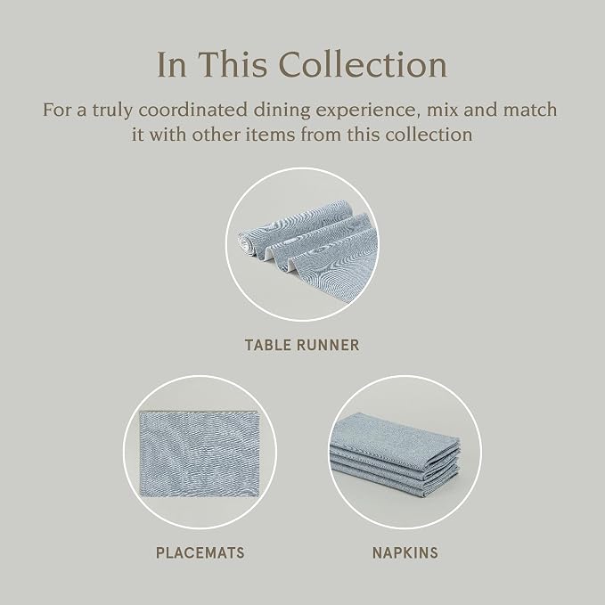 Over&Back 18x108 Woven Chambray Cotton Table Runner - Image 4