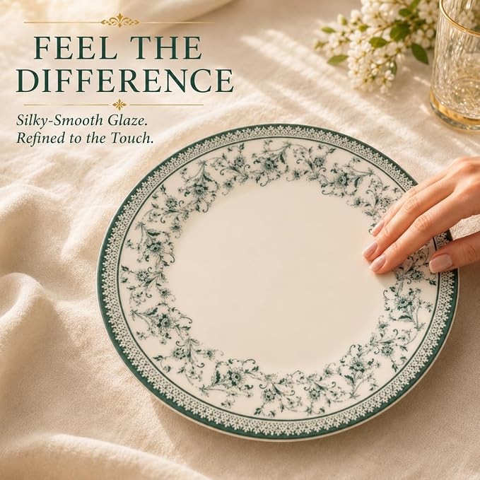 Royal 12-Piece Porcelain Dinnerware Set - Image 6