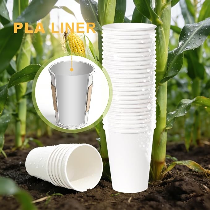 100 Pack 12 oz Disposable Coffee Cups - Image 8