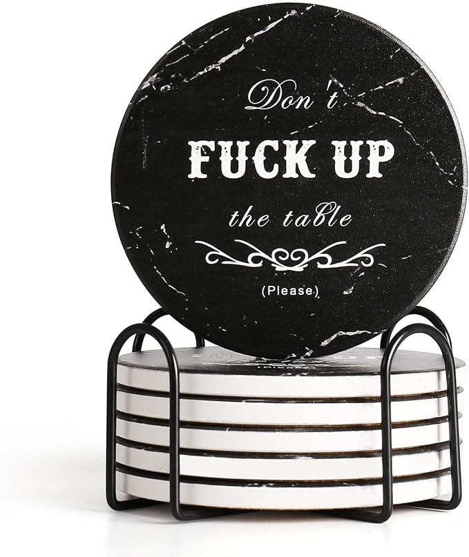 wonlex Ceramic Coasters Absorbent by wonlex