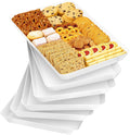 SpaceTrove 6-Pack Serving Tray Set, Reusable Plastic Serving Platter by Unknown