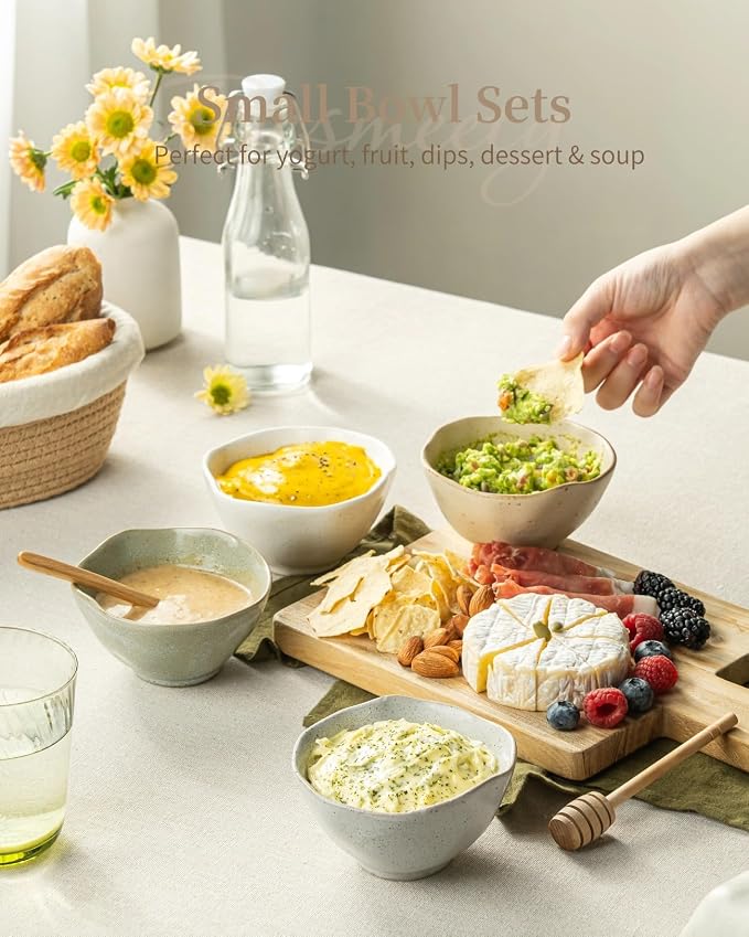 Besmeety 8oz Ceramic Small Bowls Set of 4, Cereal Bowls - Image 7