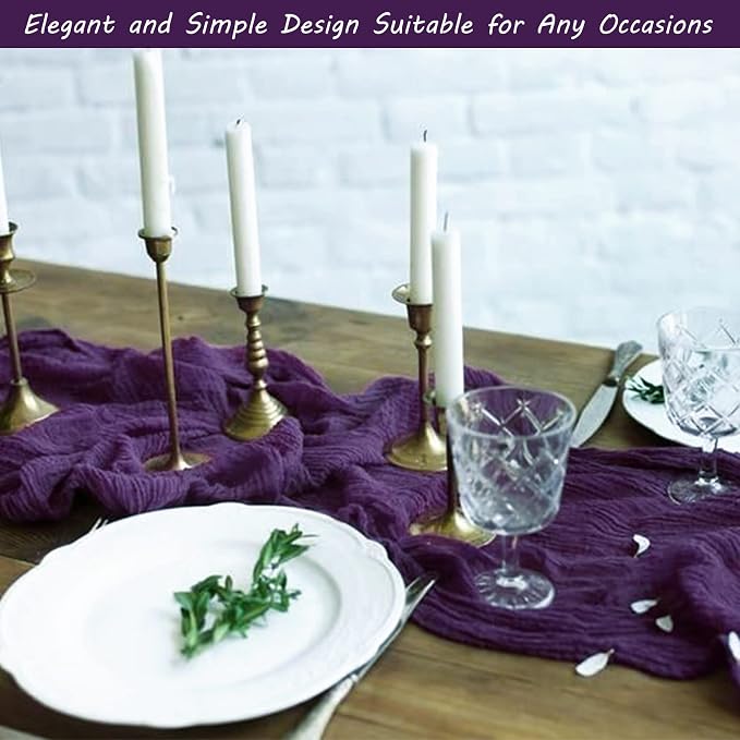 12 Pack 10Ft Cheesecloth Table Runner 35x120 Inch Boho Gauze Table Runner - Image 7
