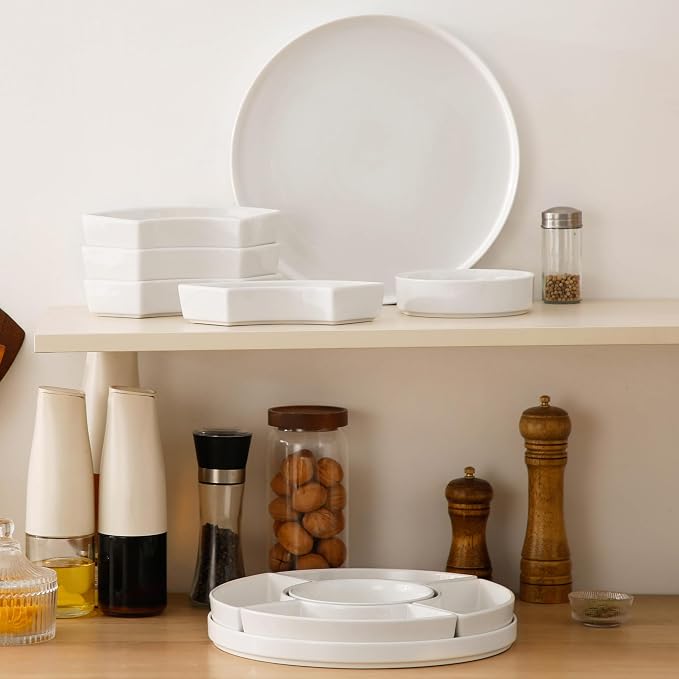 MALACASA Porcelain Divided Serving Dishes, Appetizers Tray, Serving Tray - Image 8