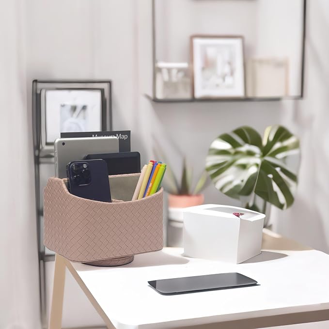UnionBasic Rotating Desk Organizer, 360 Degree Desk Spinning Caddy, Desktop TV - Image 3