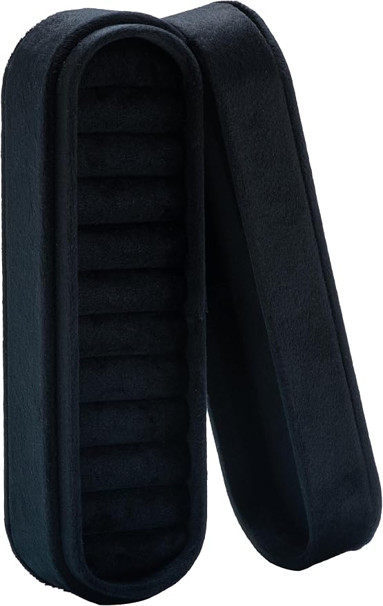 Velvet Small Multiple Ring Box Portable Organizer Display Storage | Travel Case by COWFEX