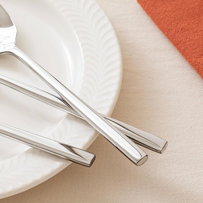 24 Piece Dinner Spoons Set, Stainless Steel Spoons | Forged Stainless Steel - Image 6