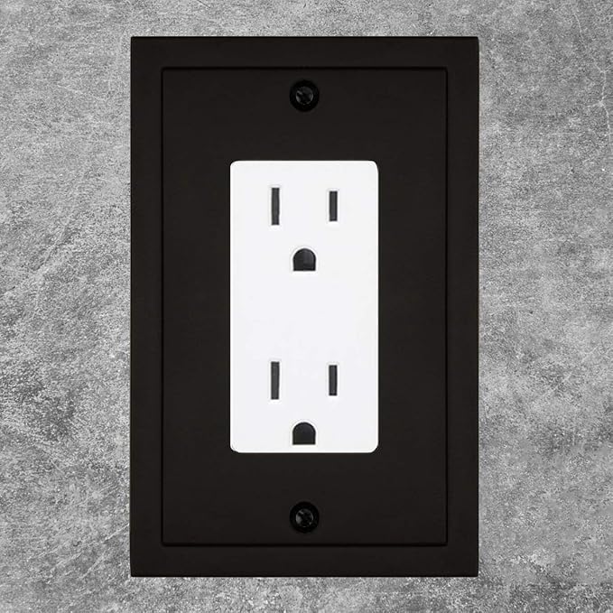 Modern Edge Decorative Wall Plate Switch Plate Outlet Cover, Durable Solid Zinc - Image 4