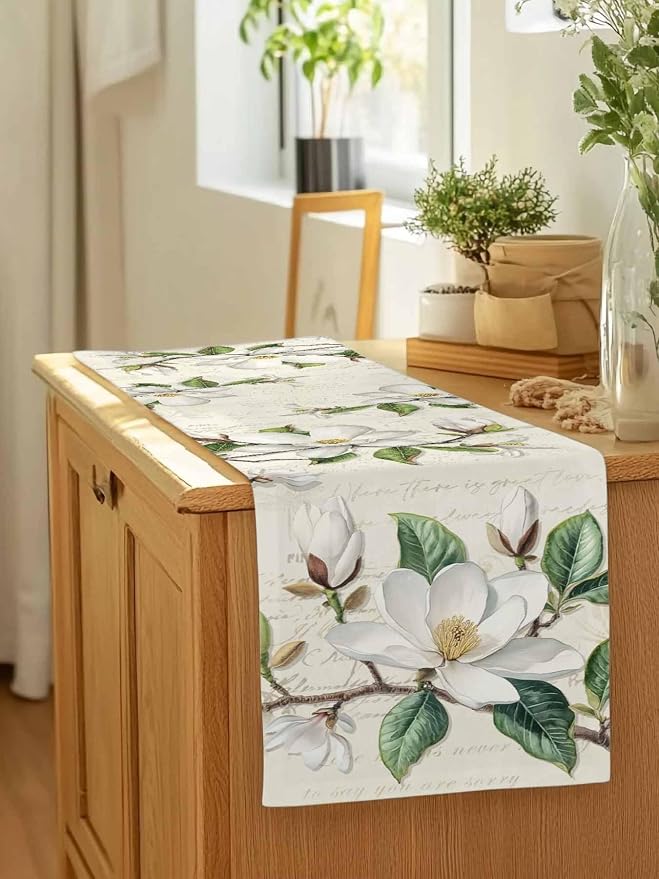 Vintage Floral Spring Table Runners 48 Inches Long, Rustic Botanical Table - Image 7