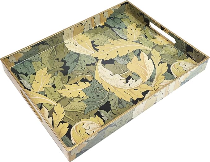 Spsyrine Serving Tray with Handles, Plastic Decorative Tray by Spsyrine