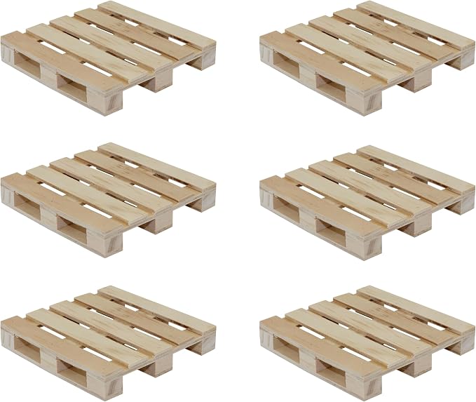 Creative Hobbies 6-Pack Mini Wood Pallet Coasters by CreativeHobbies