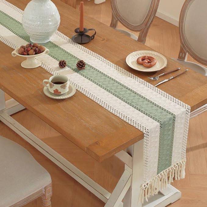 Sage Green Table Runner 72 Inches Long - Image 6