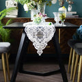 SUTAVIA Lace Patio Table Runner 12"×48" White Embroidered Dresser Scarf | by SUTAVIA