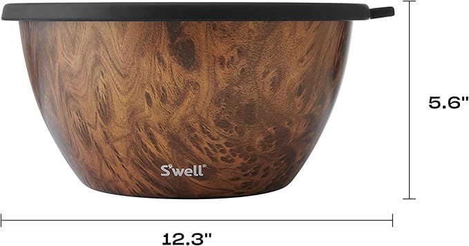 S'well Stainless Steel Salad Bowl Kit XL 184oz, Includes 5oz Canister - Image 3