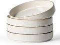 famiware Star 8.25" Pasta Bowls Set of 4, Bowl Plates, Salad Bowls by Famiware