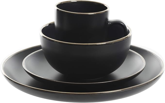 Gibson Home Rockaway 16-Piece Round Stoneware Dinnerware Set, Service - Image 3