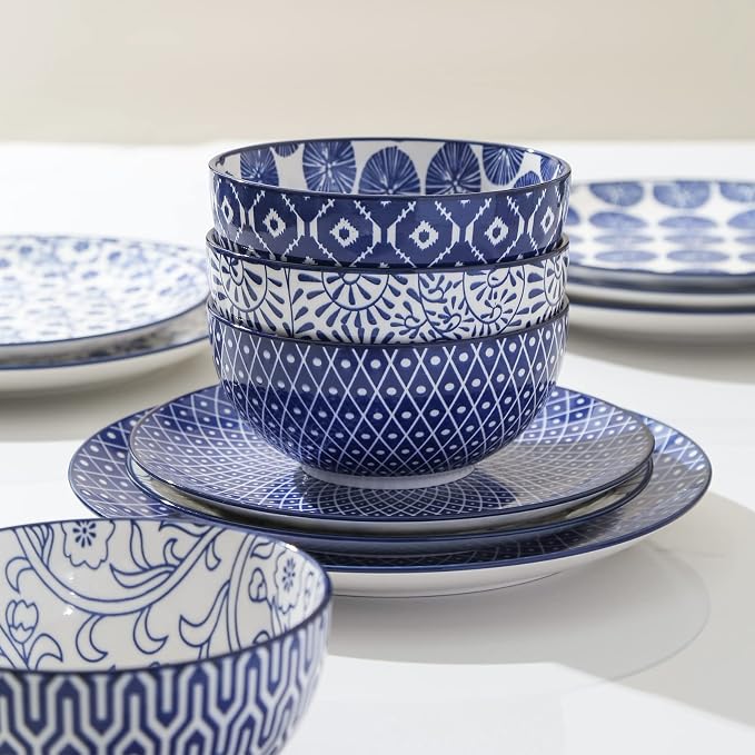 Selamica Ceramic Dinnerware Sets, 16 Pieces Dishes Set - Image 4