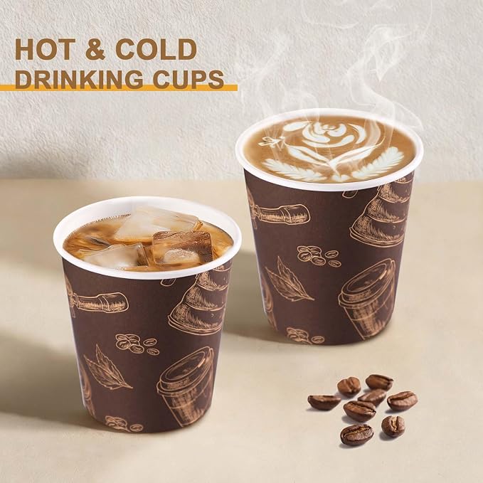 6 oz 300 Pack Disposable Paper Cups, Recyclable Paper Coffee Cups | Paper - Image 6