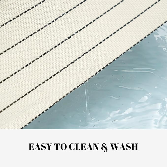 Placemats Set of 6 Vinyl/Plastic Woven Place Mats - Image 3