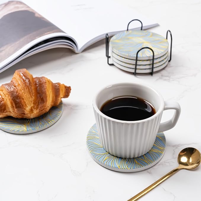 6Pcs Absorbent Coasters Set - Image 5