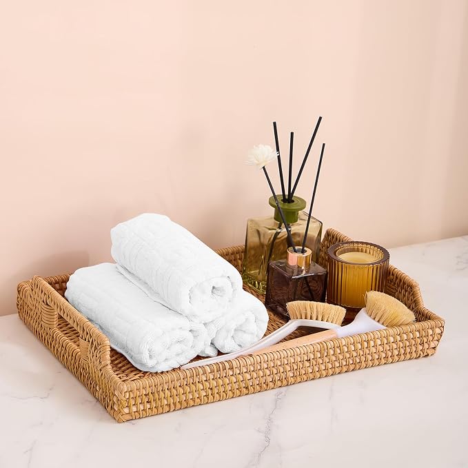 Rattan Rectangular Serving Tray - Image 3
