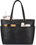 LOVEVOOK Work Tote Bags for Women, Vintage Leather 15.6 Inch Laptop Bag by LOVEVOOK