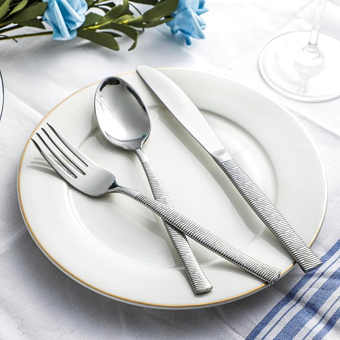Silverware Set of 24 Stainless Steel Flatware Set - Image 6