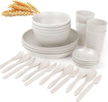 Wheat straw dinnerware sets by WROVA
