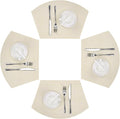 SHACOS Wedge Placemats Set of 4 Woven Vinyl Small Round Table Placemats Wipe by SHACOS