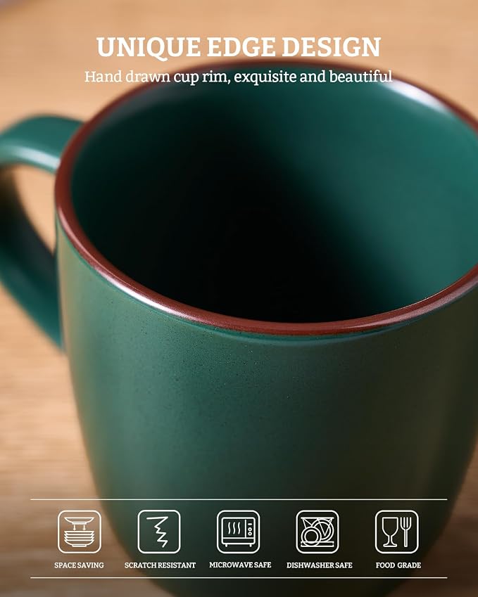 famiware Mercury Coffee Mugs 13 oz, Coffee Mugs Set of 4 - Image 5