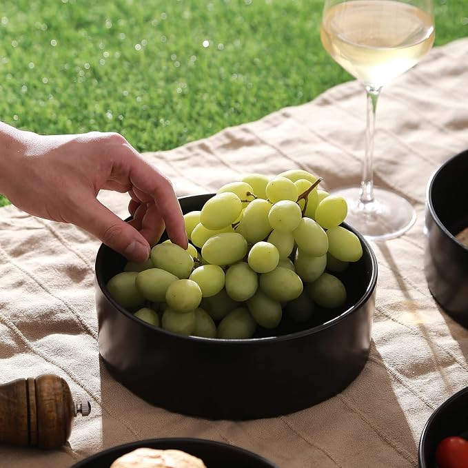 Stone Lain Celina Stoneware 2-Piece Serving Bowl Set, Minimalist Dinnerware - Image 4