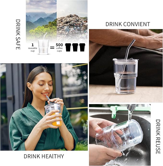 BLUEPOLAR 13oz/400ml Glass Water Tumbler - Image 4