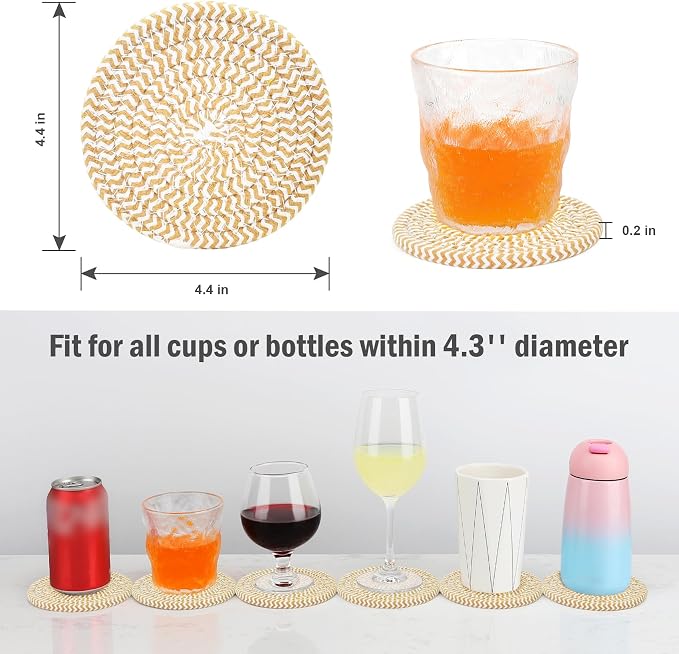 ABenkle 8 Pcs Drink Coasters - Image 2