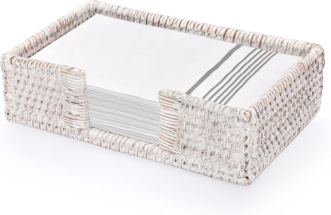 Sumnacon Napkin Holder, Rattan Napkin Holder Table, Wicker Guest Towel Holder by Sumnacon