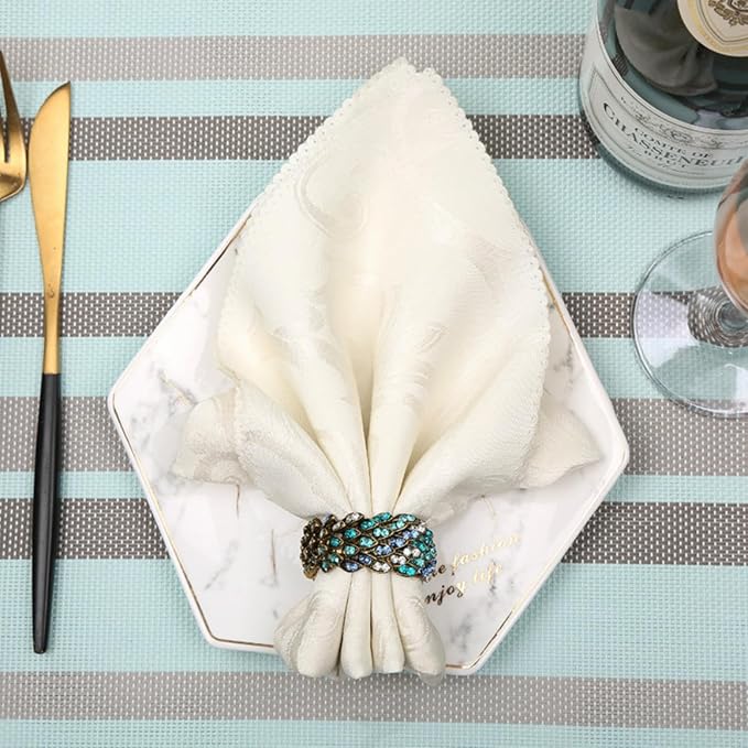 Peacock Napkin Rings Set of 12 - Image 4