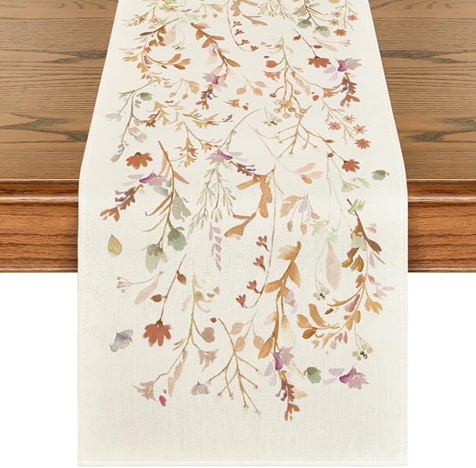 Artoid Mode 210 GSM Fall Table Runner 13x60 Inch Home Party Decor | Floral by ArtoidMode