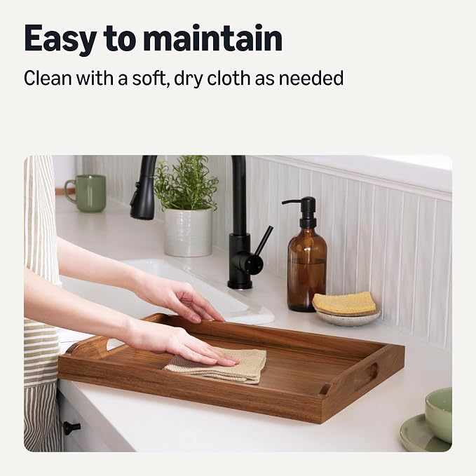 Amazon Basics Wooden Serving Tray - Image 5