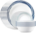 Corelle Vitrelle 18 Piece Glass Dinnerware Sets Service by Corelle