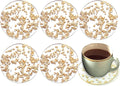 6PCS Gold Foil Acrylic Cup Coasters by Unknown
