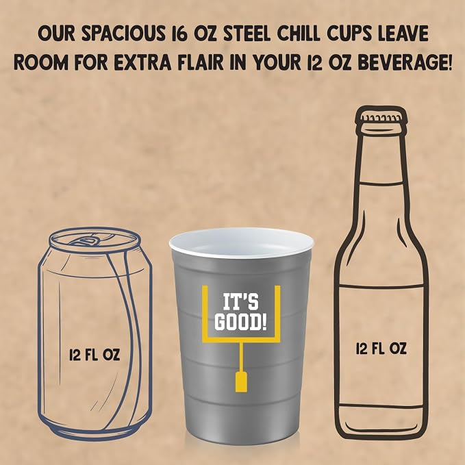 Steel Chill Cups 16 oz. Reusable Party Cups, 100% recyclable - Image 4
