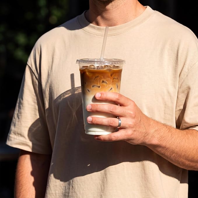 VITEVER Plastic Cups with Lids and Straws, Disposable Cups - Image 5