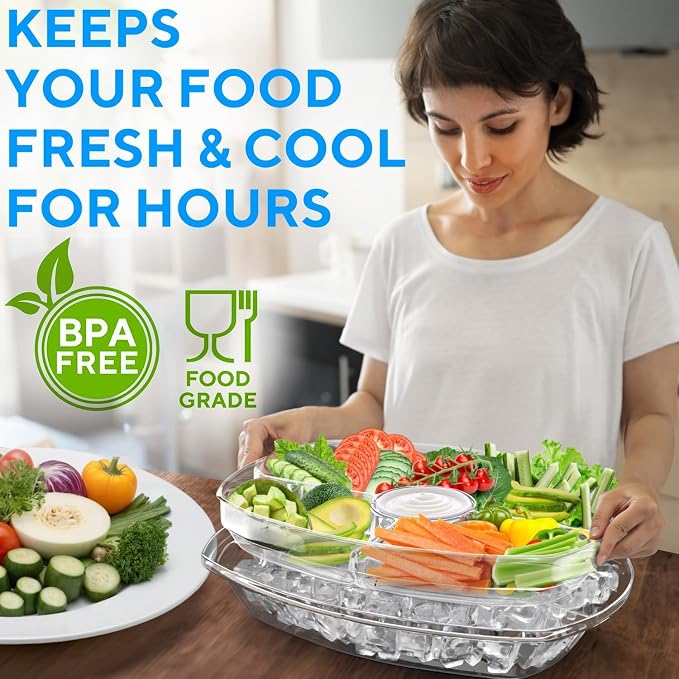 Premium Chilled Serving Tray for Parties - Image 2