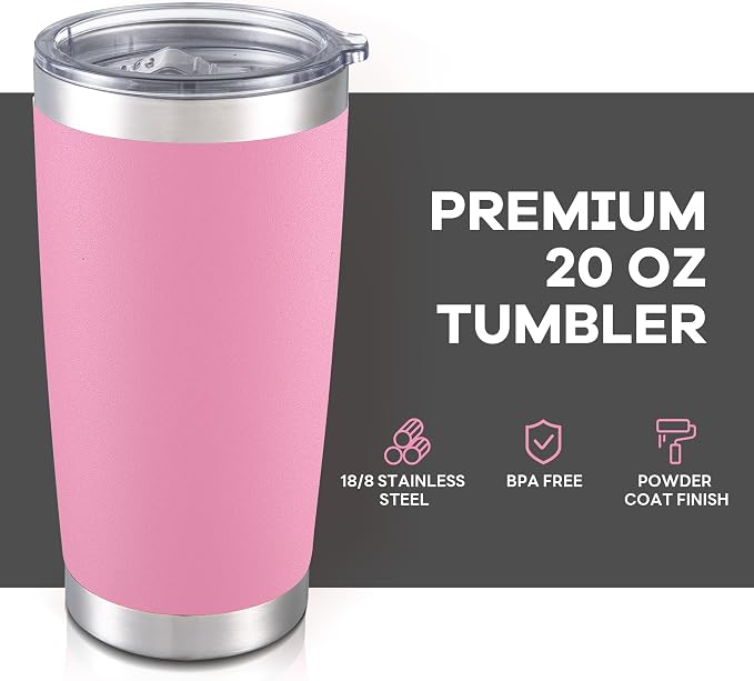 20 oz Tumbler with Lid Stainless Steel Insulated Tumblers Bulk Cups Mug | - Image 2
