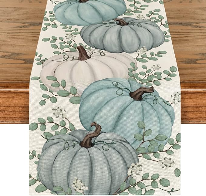 Artoid Mode 210 GSM Fall Table Runner 13x48 Inch Home Party Decor | Pumpkins by ArtoidMode